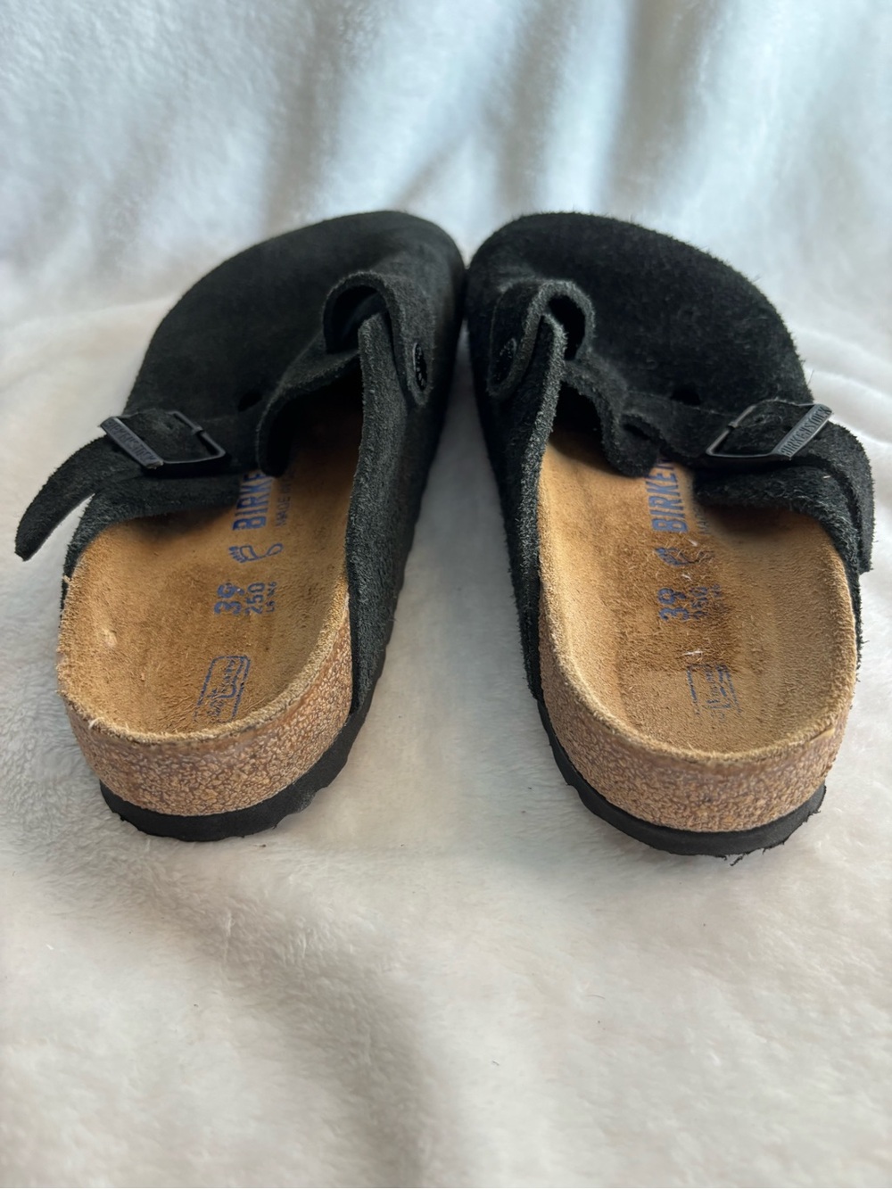 Birkenstock Boston Suede Clogs Black Size 39 / 8W 6M - Picture 4 of 16
